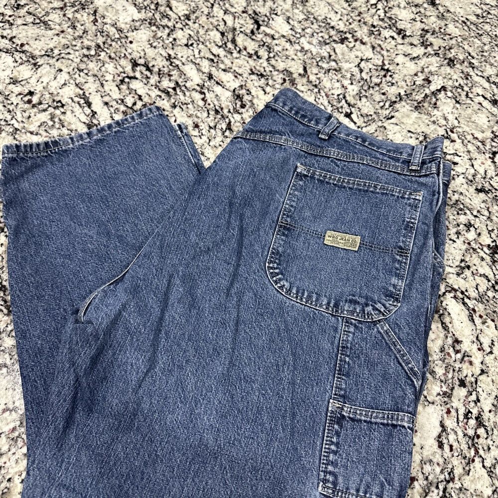 Wrangler Mens Carpenter Jeans Medium Wash Denim Size 44x30‎